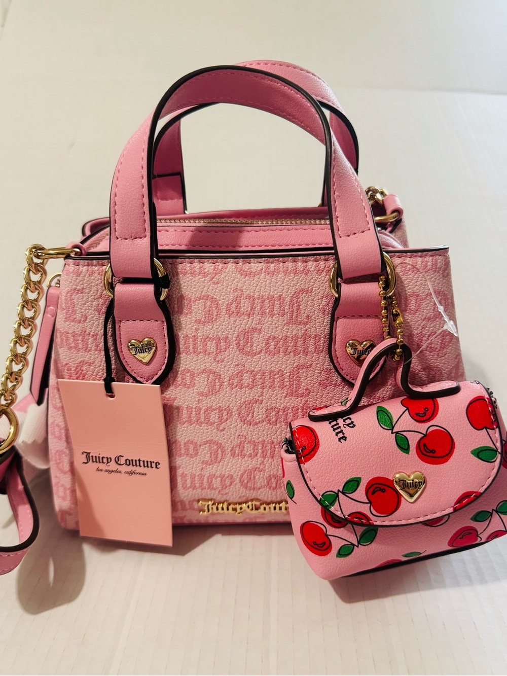 Juicy Couture sweet thing II crossbody Pink Satchel in flamingo bnwt